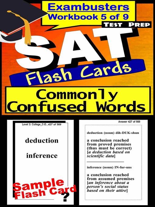 Cover image for SAT Test Words Commonly Confused—SAT Vocabulary Flashcards—SAT Prep Exam Workbook 5 of 9